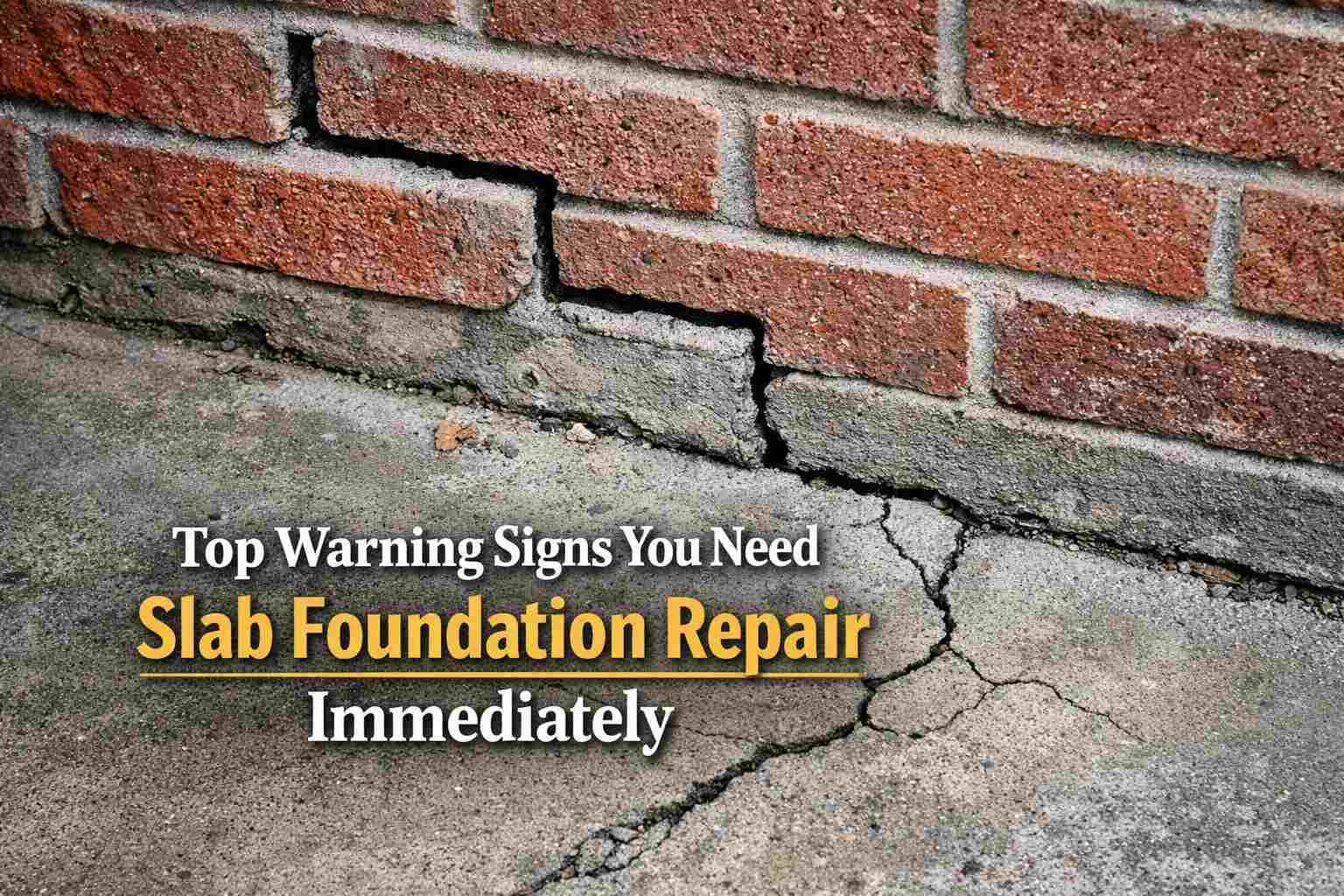 Top Warning Signs You Need Slab Foundation Repair Immediately