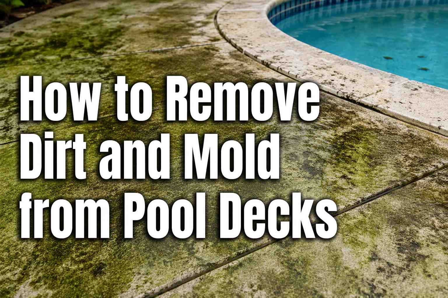 How to Remove Dirt and Mold from Pool Decks