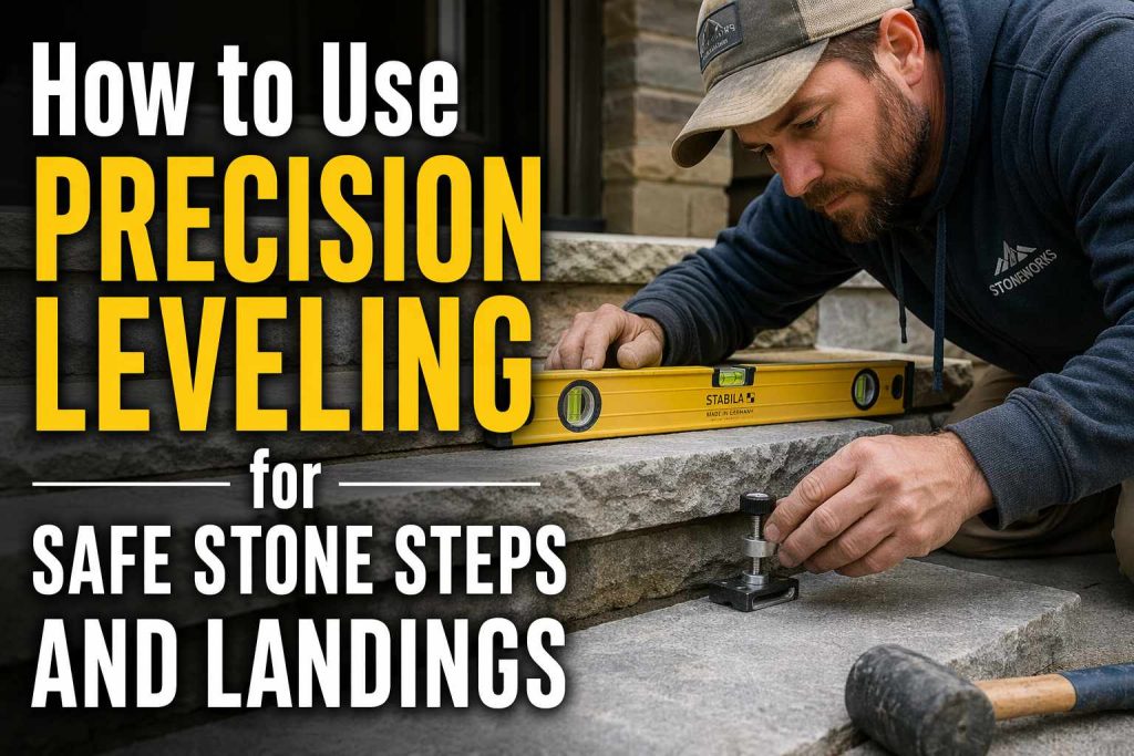 precision leveling for stone steps