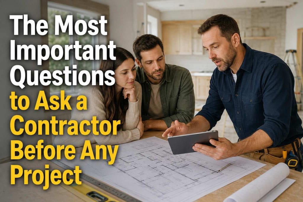 questions to ask a contractor
